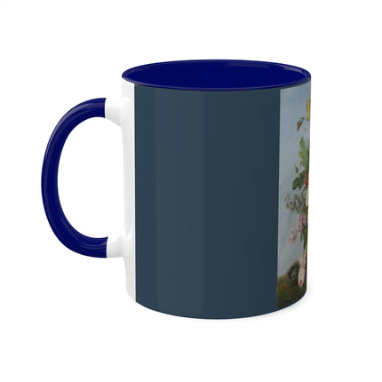 Bouquet of Flowers and a Nest by Sebastian Wegmayr Colorful Mugs, 11oz