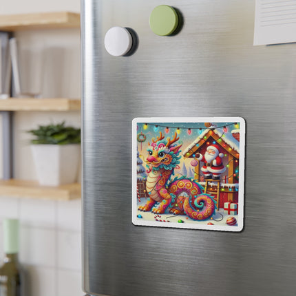 Playful Dragon's Christmas Die-Cut Magnets (5 Sizes)