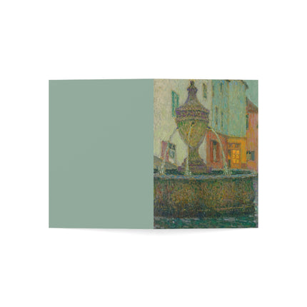 La Fontaine, Saint-Paul De Vence by Henri Le Sidaner Greeting Cards (1, 10, 30, and 50pcs)