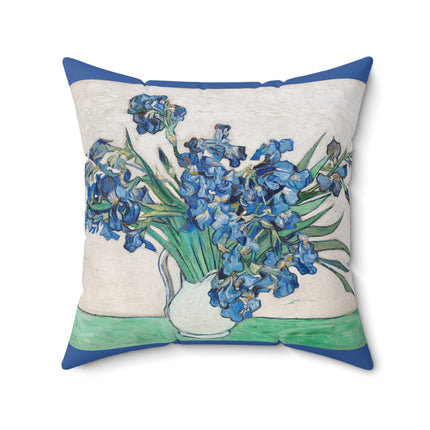 Irises by Vincent Van Gogh Spun Polyester Square Pillow