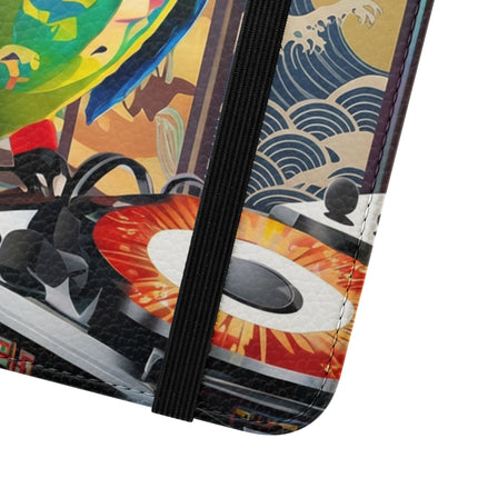 🎧🦜 Parrot DJ Flip Case – Neon Beats & Cyber Groove