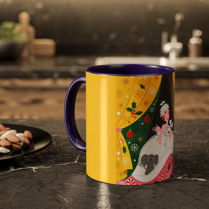 💌🎄 The Christmas Letter Of Holly House Colorful Mug – Whimsical Art Deco Holiday Charm