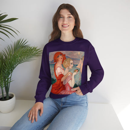 Sur la Route d'Anacapri by Gerda Wegener Heavy Blend™ Crewneck Sweatshirt