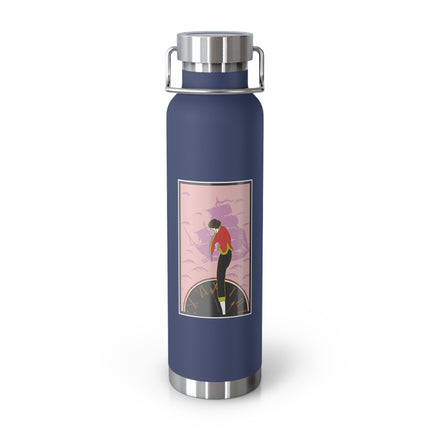 Woman Waiting for her Beloved at 1:59 by Kobayashi Kaichi Copper Vacuum Insulated Bottle, 22oz