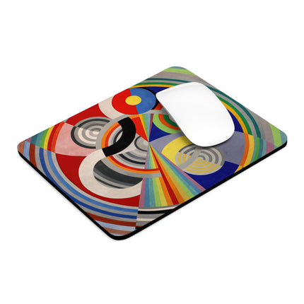 Rythme No. 1 by Robert Delaunay Mouse Pad, Round and Rectangle