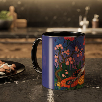 The Garden Of Quiet Reverie Colorful Mugs – Art Deco Botanical Serenity