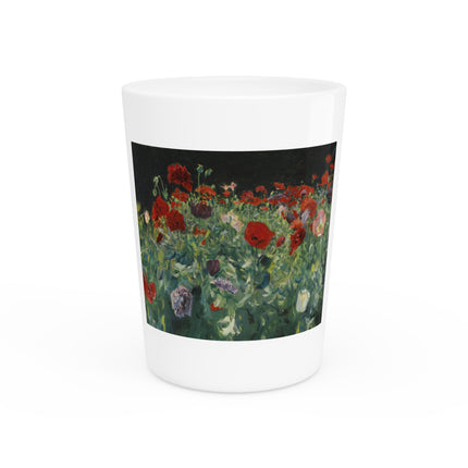 Poppies (A Study of Poppies for Carnation, Lily, Lily, Rose) by John Singer Sargent Ceramic Shot Glass