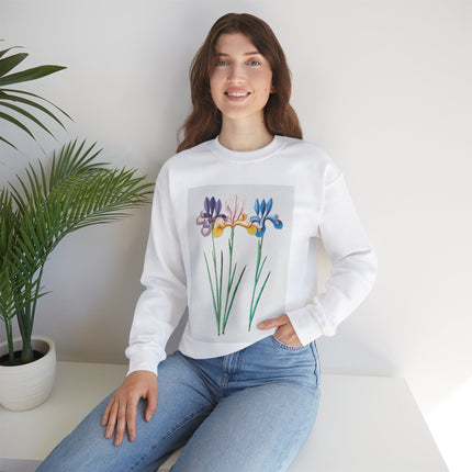 Blue Iris by Anselmus Boëtius de Boodt Heavy Blend™ Crewneck Sweatshirt