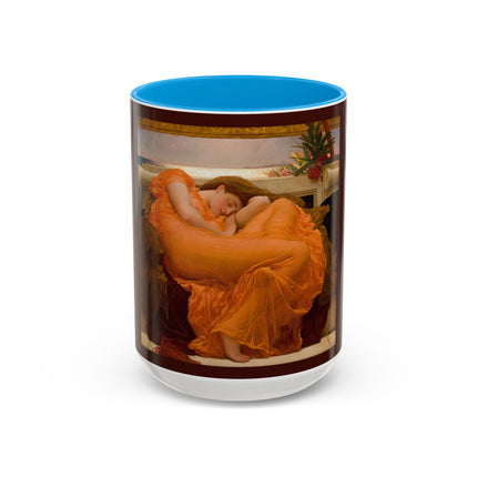 Flaming June by Frederic Leighton Colorful Mugs (11oz, 15oz)