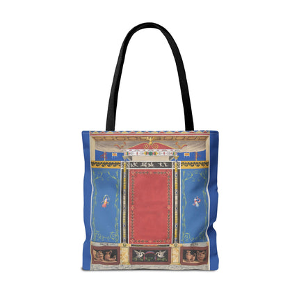 Trompe L’Oeil Designer Tote Bag – Columns, Swans and Vases (AOP)