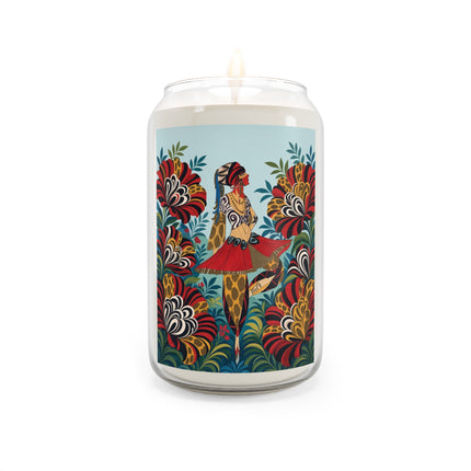 🌺🎭 The Lady Of The Exotic Flower Garden Scented Soy Candle – Art Deco Fashion Fantasy