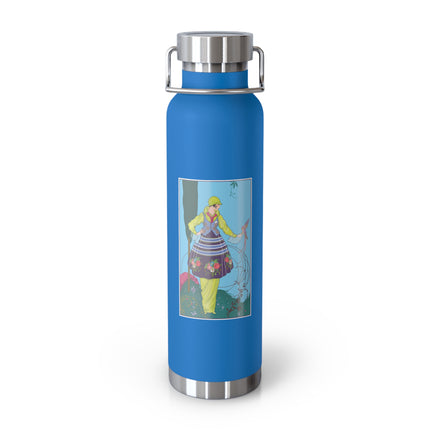 Exquisite Elegance by Umberto Brunelleschi Copper Vacuum Insulated Bottle, 22oz