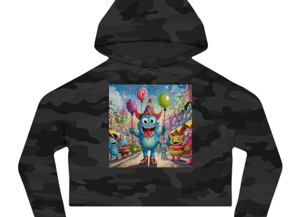 Monster Parade Madness Women’s Cropped Hooded Sweatshirt