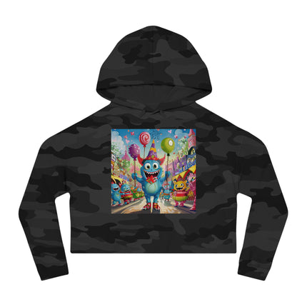 Monster Parade Madness Women’s Cropped Hooded Sweatshirt