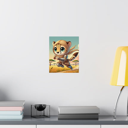 🐆⚡ Swift Cheetah Matte Vertical Poster – Speed, Adventure & Untamed Energy
