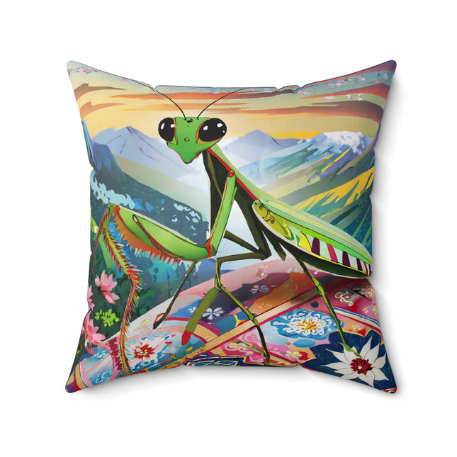 The Joyful Mantis Spun Polyester Square Pillow