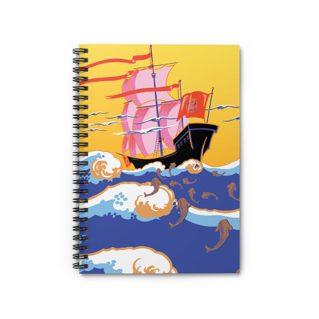 Golden Seas and Whimsical Dreams Spiral Notebook - Ruled Line