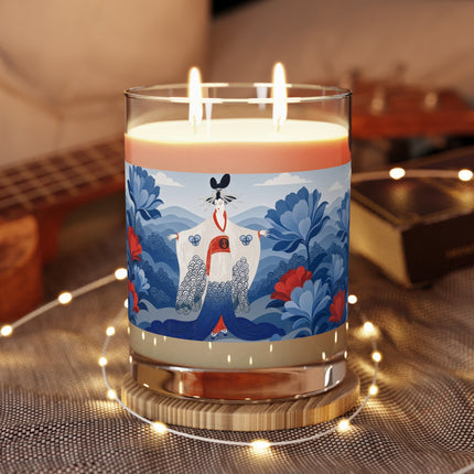 🌸🎎 The Lady Of The Imperial Blue Garden Scented Candle – Art Deco Japanese Floral Elegance
