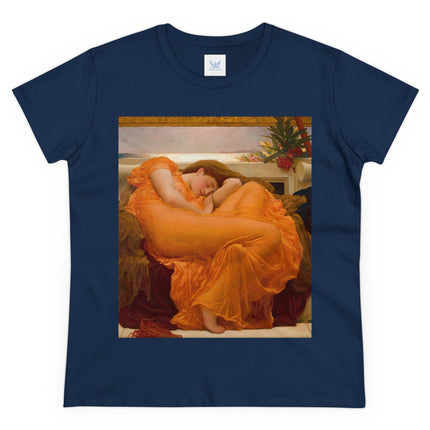 Flaming June by Frederic Leighton Women's Midweight Cotton Tee