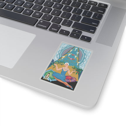 Art Deco Christmas Elegance Kiss-Cut Stickers (4 Sizes)