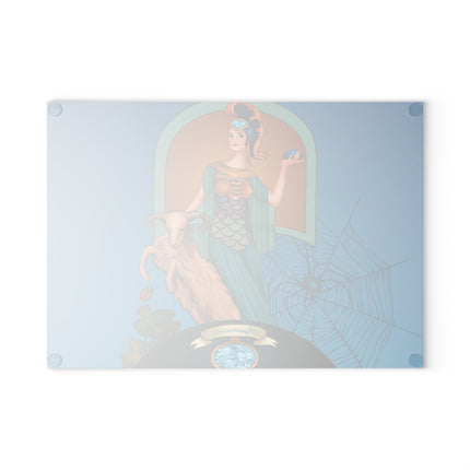 March & Aquamarine Zodiac Glass Cutting Board