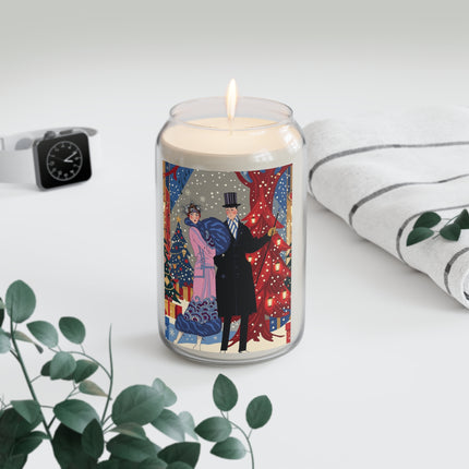 🎩🎄 Christmas Eve Promenade Scented Soy Candle – Art Deco Holiday Elegance