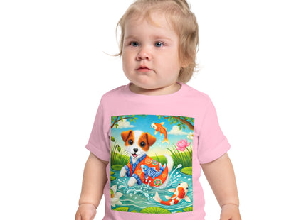 Koi Pond Puppy Baby Short Sleeve T-Shirt