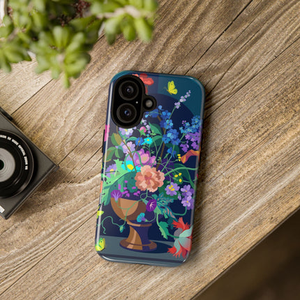 Midnight Floral Reverie Phone Case – Vibrant Bloom & Enchanted Beauty