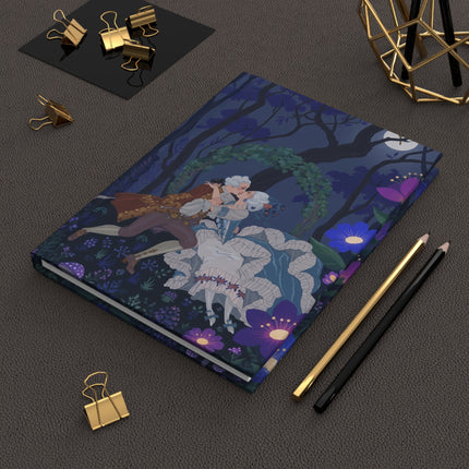🌙💜 The Midnight Garden Lovers Hardcover Journal – Art Deco Romance