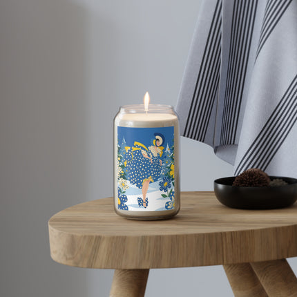 💙🌼 The Bluebell Christmas Promenade Scented Soy Candle – Art Deco Holiday Fantasy