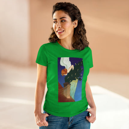 The Christmas Angel Women's Midweight Cotton Tee