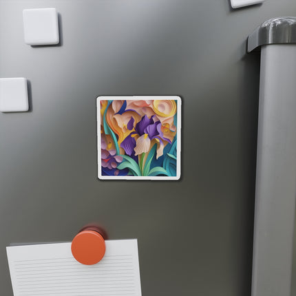 The Elegant Iris Flower Die-Cut Magnets (5 Sizes)