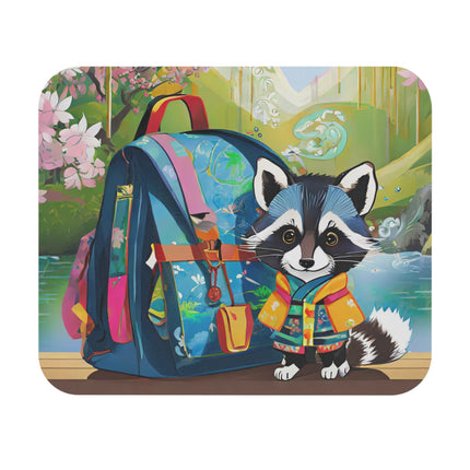 Baby Racoon Mouse Pad, Rectangle
