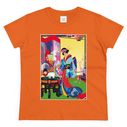 A Timeless Journey by Umberto Brunelleschi Women's Midweight Cotton Tee