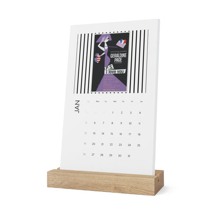 Iconic Vintage Posters Vertical Desk Calendar (2025)
