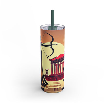 Art Deco Valentine's Romance Skinny Matte Tumbler, 20oz