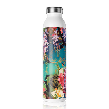 Golden Wisteria Symphony Slim Water Bottle