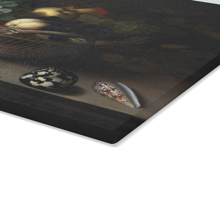 Still Life by Balthasar Van der Ast Glass Cutting Board