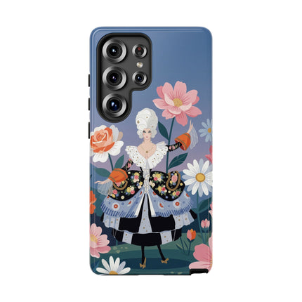 🌸🎀 The Grand Floral Promenade Phone Case – Art Deco Fashion Fantasy