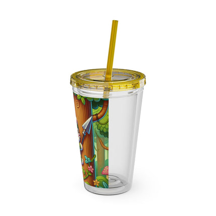 Stealthy Stripes Sunsplash Tumbler with Straw, 16oz