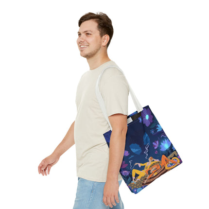 🌙🌺 The Midnight Garden Dreamers Tote Bag – Art Deco Nocturne