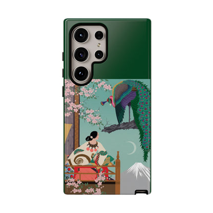 Peacock Garden Phone Case – Japanese Elegance & Timeless Beauty
