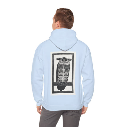 Horned Owl by Samuel Jessurun de Mesquita Heavy Blend™ Hooded Sweatshirt