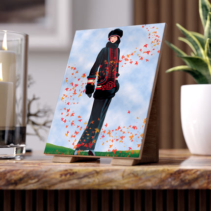 Elegance in Autumn Ceramic Tile