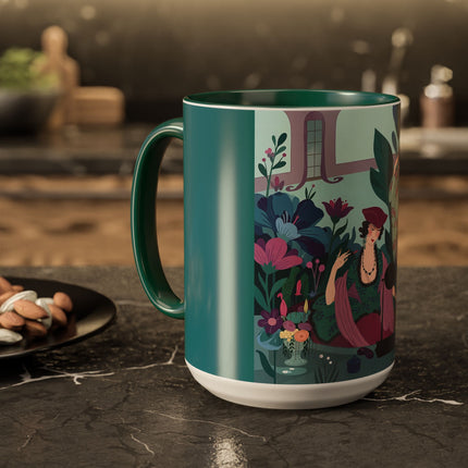 The Ladies Of The Secret Masquerade Colorful Mugs – Art Deco Floral Mystery