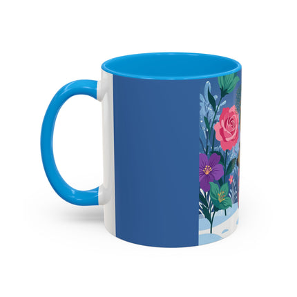 🌹❄️ The Holly Rose Of Winter Colorful Mug – Art Deco Christmas Garden