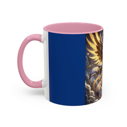 Valkyrie Descending Through Storm Colorful Mugs (11oz, 15oz)