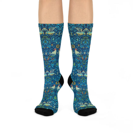 Birds by William Morris Cushioned Crew Socks
