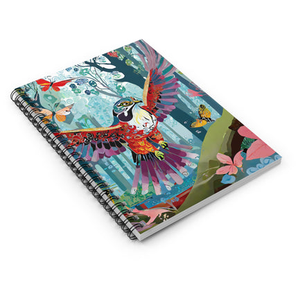 A Colorful Raptor Spiral Notebook - Ruled Line
