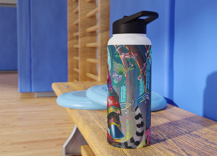 Cyberpunk Leopard Stainless Steel Water Bottle